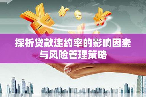 游仙探析贷款违约率的影响因素与风险管理策略