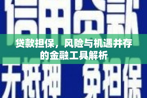 游仙贷款担保，风险与机遇并存的金融工具解析